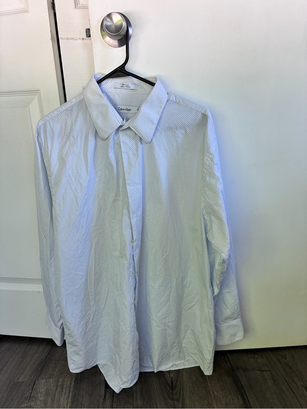 Calvin Klein Men’s Light Blue Microdot Dress Shirt